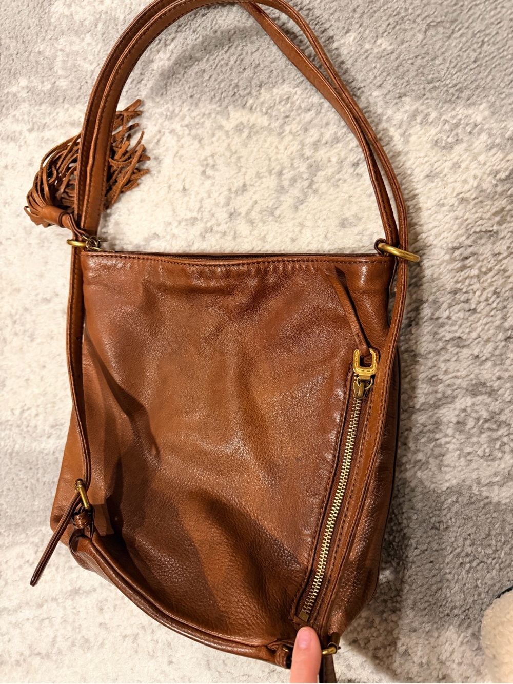 HOBO Leather Backpack Convertible Purse Dual Satchel  MSRP $288 - Picture 8 of 9